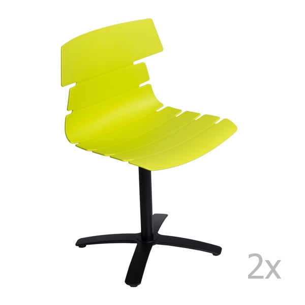 Sada 2 zelených židlí D2 Techno One