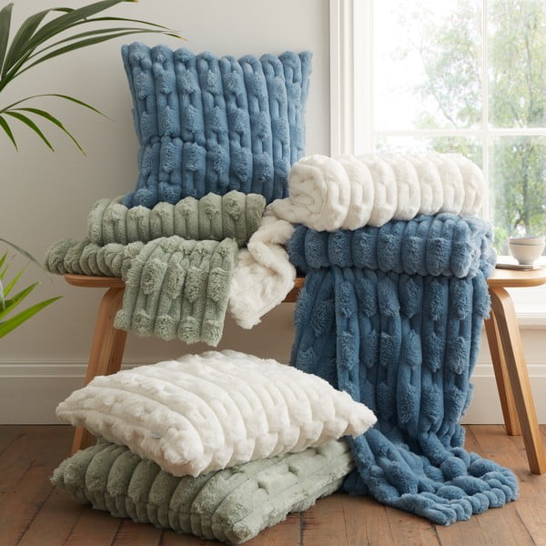 Dekoratiivpadi 50x50 cm Carved Fur - Bianca-image-4