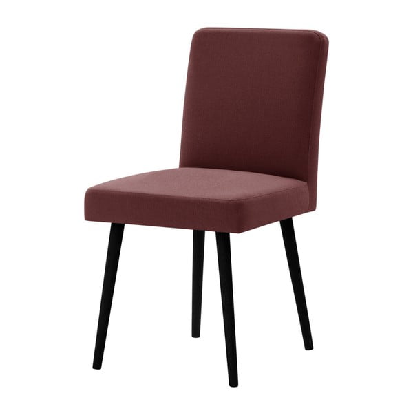 Cihlově červená židle s černými nohami z bukového dřeva Ted Lapidus Maison Fragrance