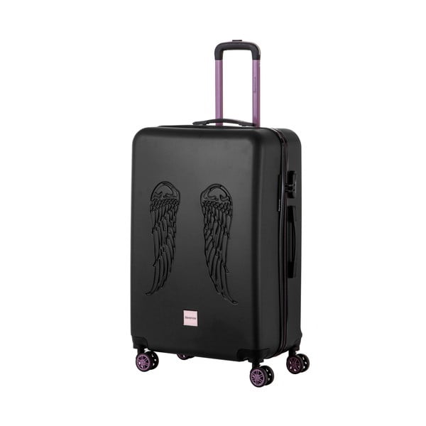 Černý cestovní kufr Berenice Wingy, 107 l