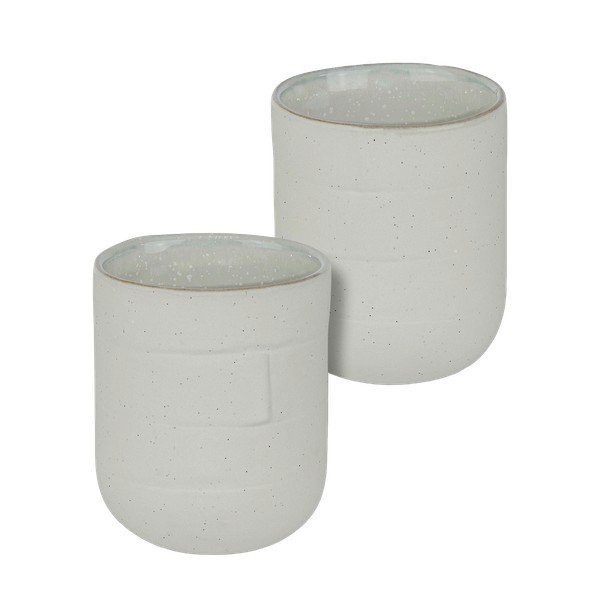 Valged tassid 2 tk komplektis kivist 0,3 l Sand Grain - Mette Ditmer Denmark