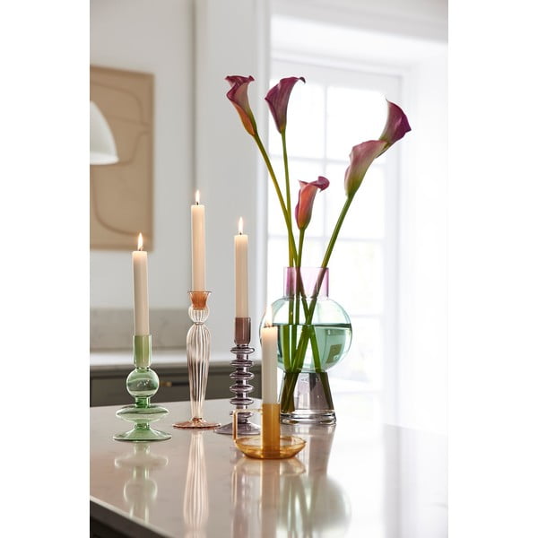 Roosa klaasist küünla hoidja - Bahne & CO-image-4