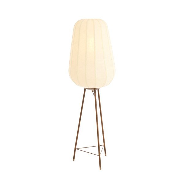 Valge põrandalamp tekstiilist varjuga (kõrgus 133 cm) Bibury - Light & Living-image-1
