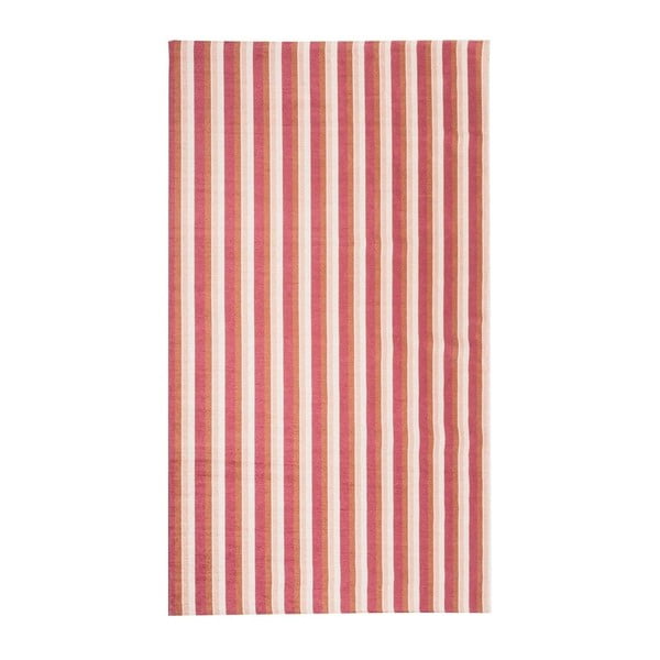 Červenooranžový koberec Floorita City Loft Stripes, 80 x 130 cm