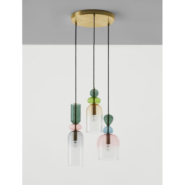 Kuldse värvi klaasist ripplamp, läbimõõduga 42 cm Murano - Nova Luce-image-2