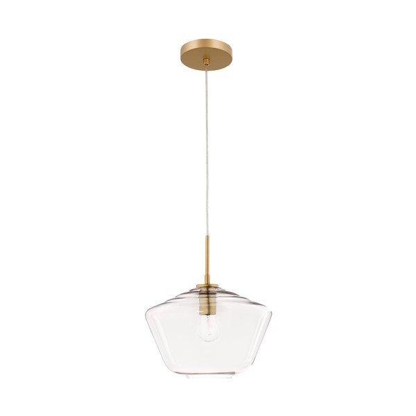 Kuldse värvi klaasist ripplamp klaasist varjuga, läbimõõduga 30 cm Prisma - Nova Luce