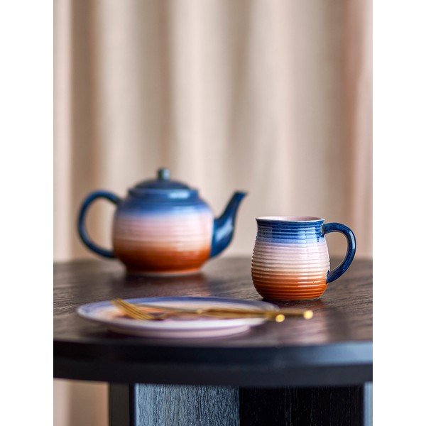 Sinised/oranžid keraamilised kruusid komplektis 4 tk 200 ml Tatum - Bloomingville-image-1