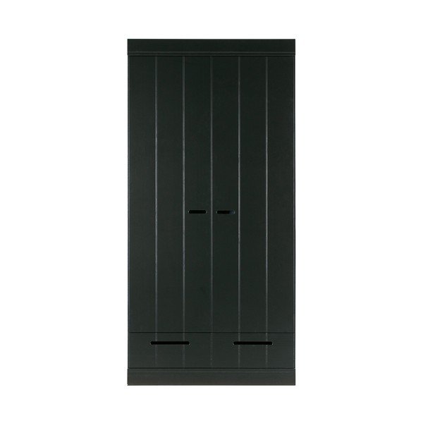 Mustast männist riidekapp 94x195 cm Connect - WOOOD