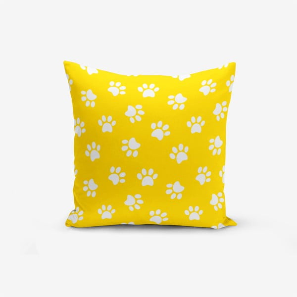 Kollane puuvillane padjapüür kollase taustaga Pati, 45 x 45 cm - Minimalist Cushion Covers