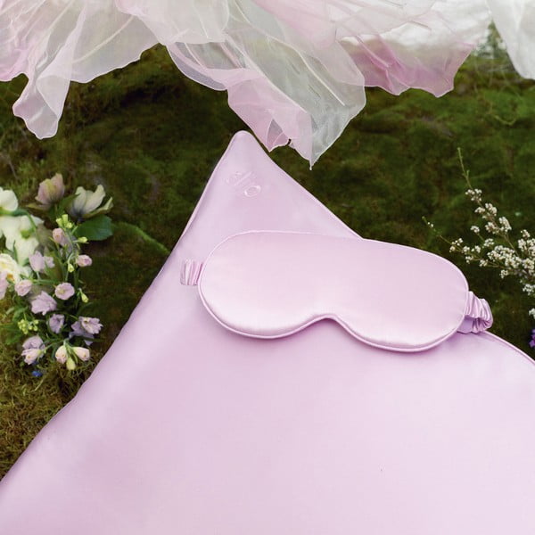 Lavendlivärvi siidist unemask Contour Wildflower - slip-image-4