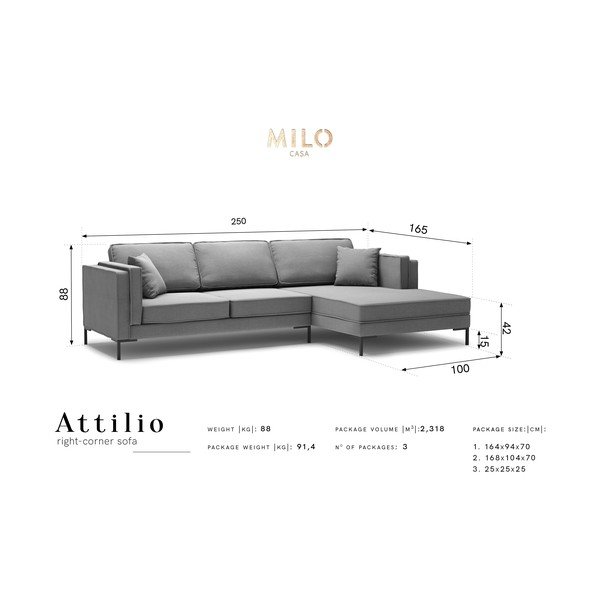 Kollane nurgas diivan , paremas nurgas Attilio - Milo Casa-image-4