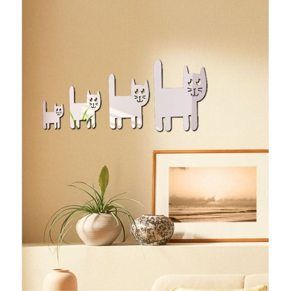Dekorativní zrcadlo Kočičí rodina
