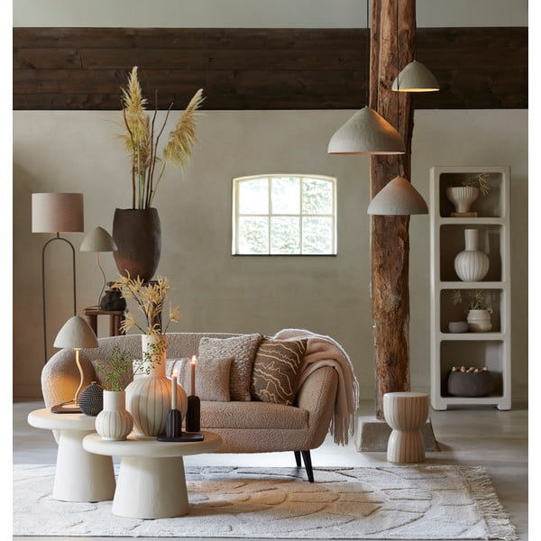 Beež ümmargune diivanilaud ø 70 cm Kulona - Light & Living-image-1