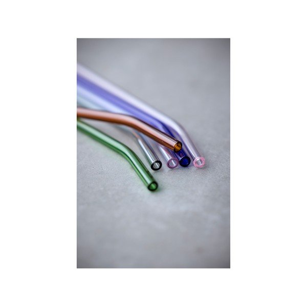 Klaasist kõrred 4tk komplektis koos puhastusharjaga - Lyngby Glas-image-3