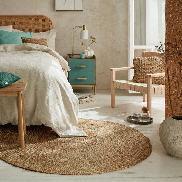 Džuudist ümmargune vaip siniste aktsentidega 133x133 cm Capri - Flair Rugs-image-1