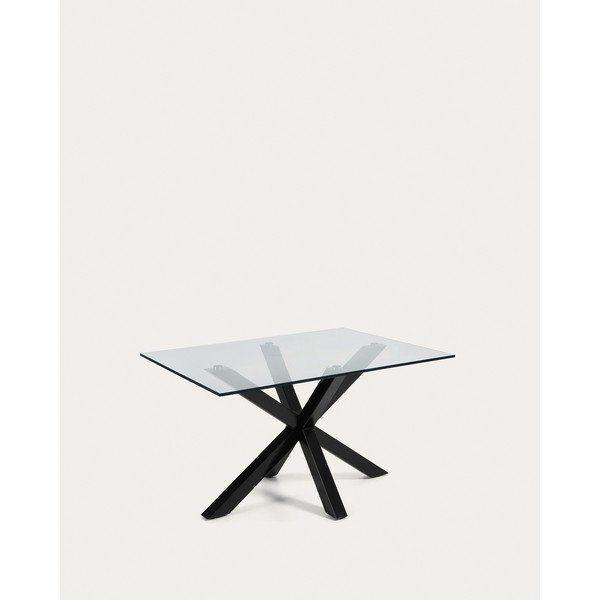 Must kohvilaud klaasist pealispinnaga 70x130 cm Argo - Kave Home