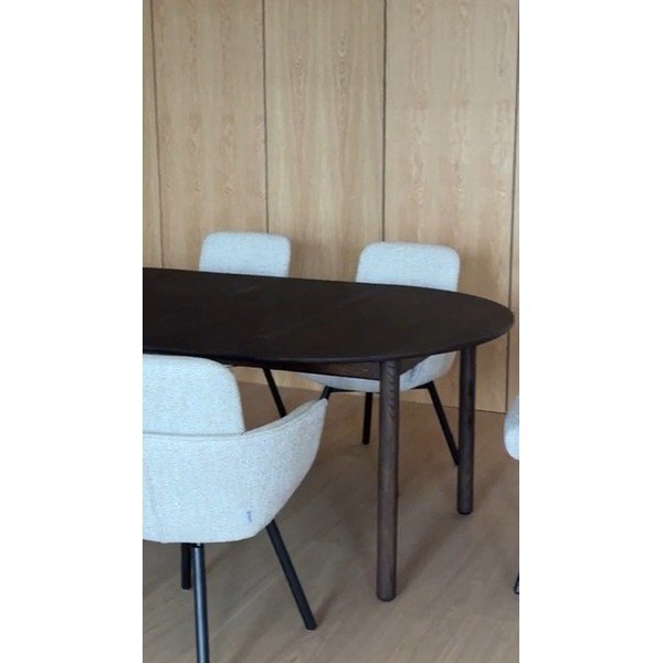 Ümmargune pikendatav söögilaud tammepuust, läbimõõduga 120 cm Derrymore - Rowico-image-3