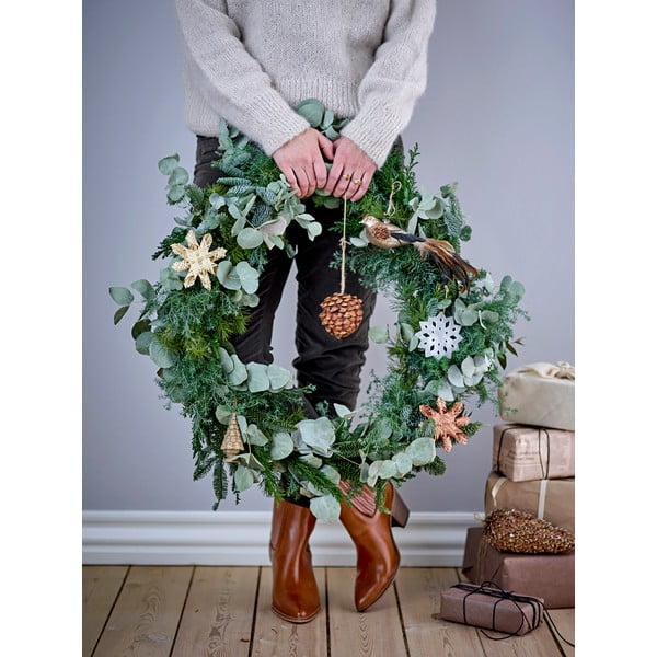 3 valge rippuva jõulukaunistuse komplekt Otta - Bloomingville-image-1