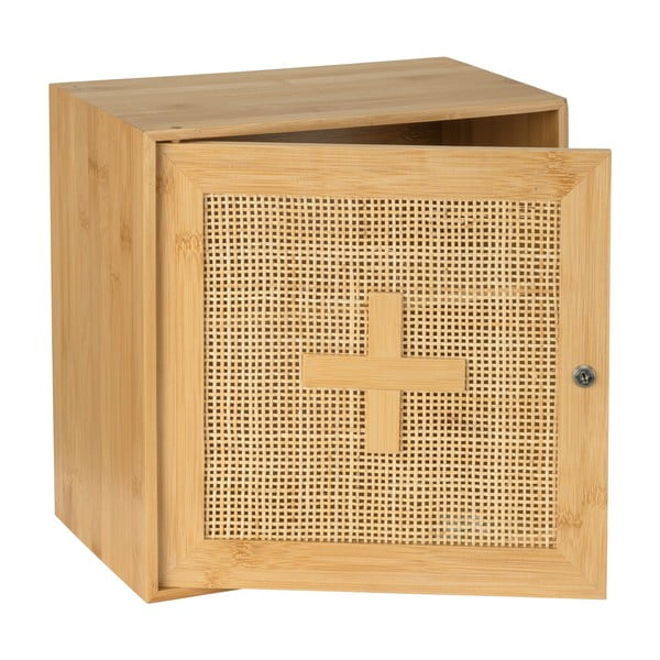 Puiduvärvi bambusest seinale esmaabikarp  30x30 cm Allegre – Wenko-image-4