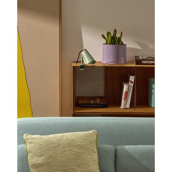 Roheline metallist klambriga laualamp (kõrgus 16 cm) Jula - Kave Home-image-3