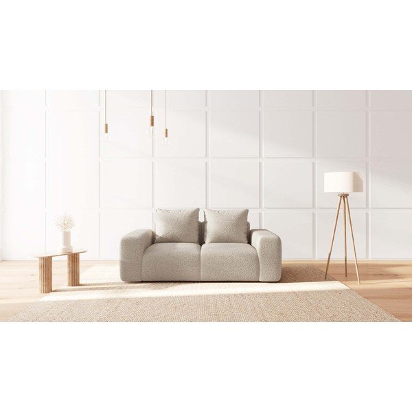 Beež bukleekangast diivan 212 cm Feiro - MESONICA-image-1