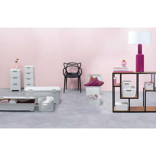 Kreem plastikust madal vannitoakapp 33x60 cm Style - Curver-image-1