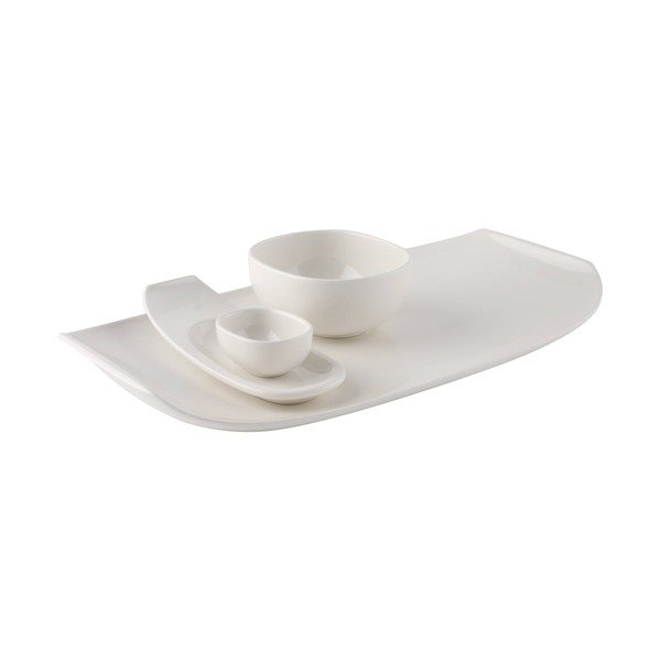 Valge ruudukujuline portselanist taldrik Villeroy & Boch , 50 x 25 cm Urban Nature - Villeroy&Boch-image-3