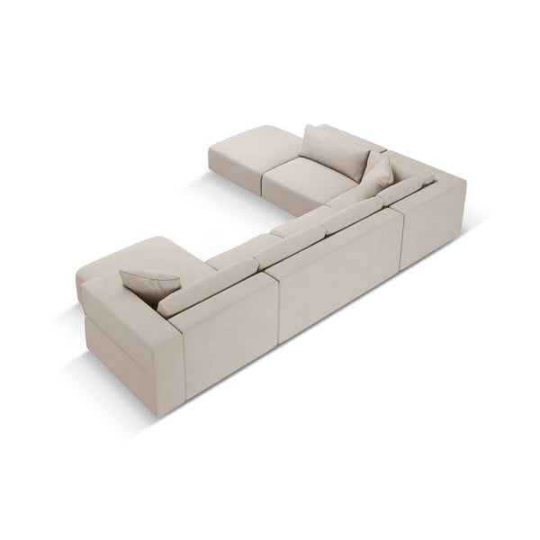 Beež U-kujuline diivan, vasak nurk Esther - Milo Casa-image-3