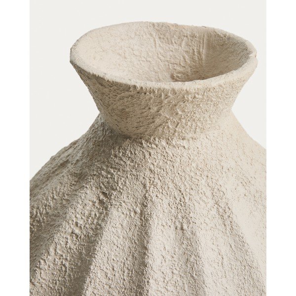 Kreemikas käsitöö/kõrge papjeemašee vaas (kõrgus 46,5 cm) Arquena - Kave Home-image-4