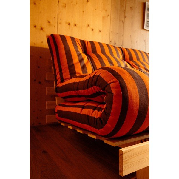 Oranž/pruun futon/puidust tool Roots - Karup-image-4