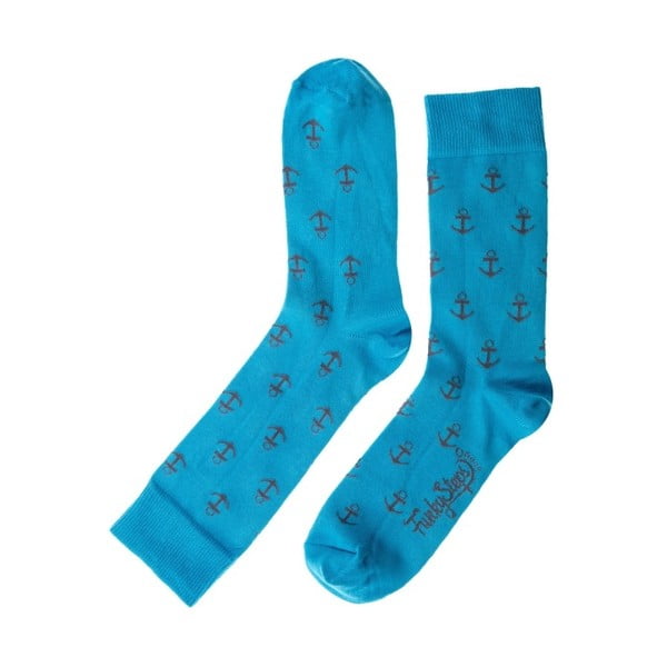 Světle modré ponožky Funky Steps Anchor, velikost 39 – 45