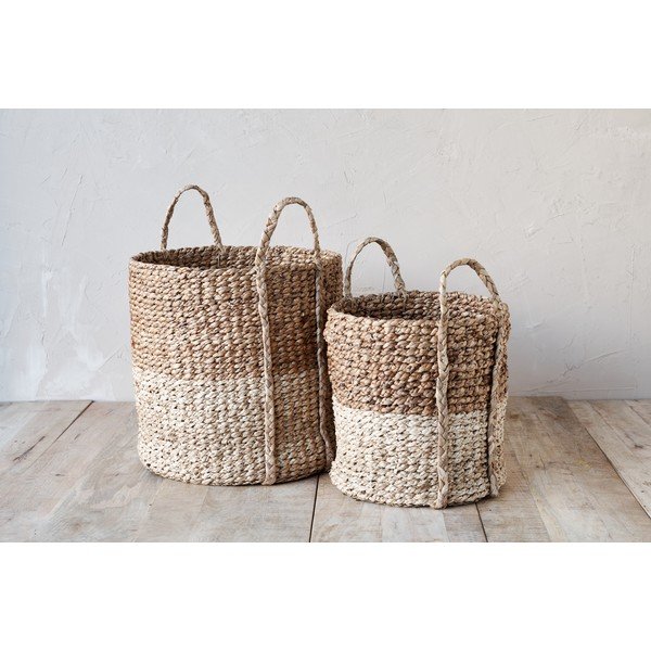 Tokozellast ja maisilehtedest valmistatud hoiukorv, ø 40 cm Nkomi - Nkuku-image-1