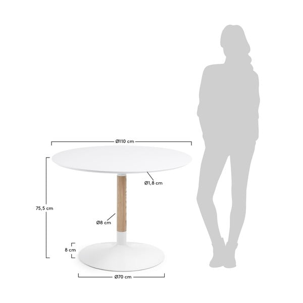 Söögilaud , ⌀ 110 cm Tic - Kave Home-image-3