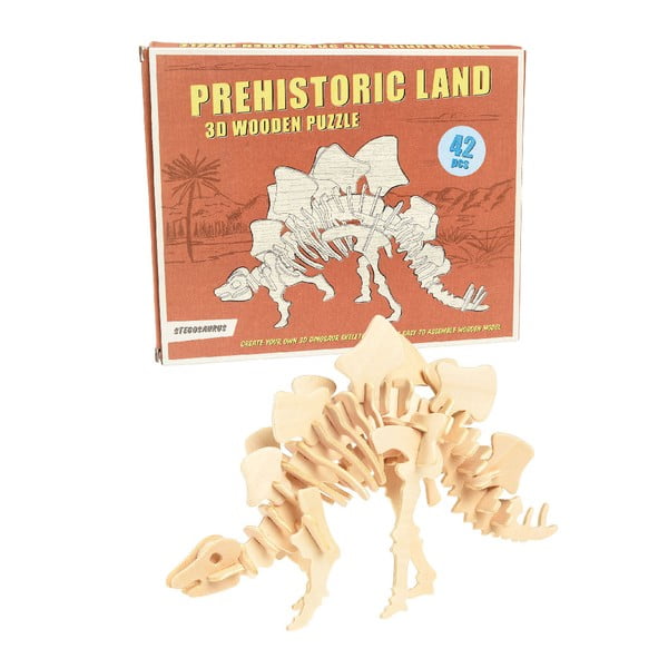 Dřevěné 3D puzzle dinosaurus Rex London Stegosaurus