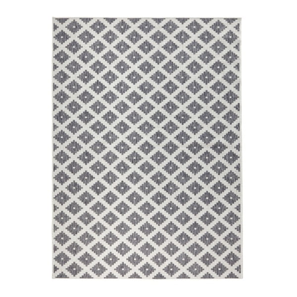Šedo-krémový oboustranný koberec vhodný i na ven Bougari Nizza, 160 x 230 cm