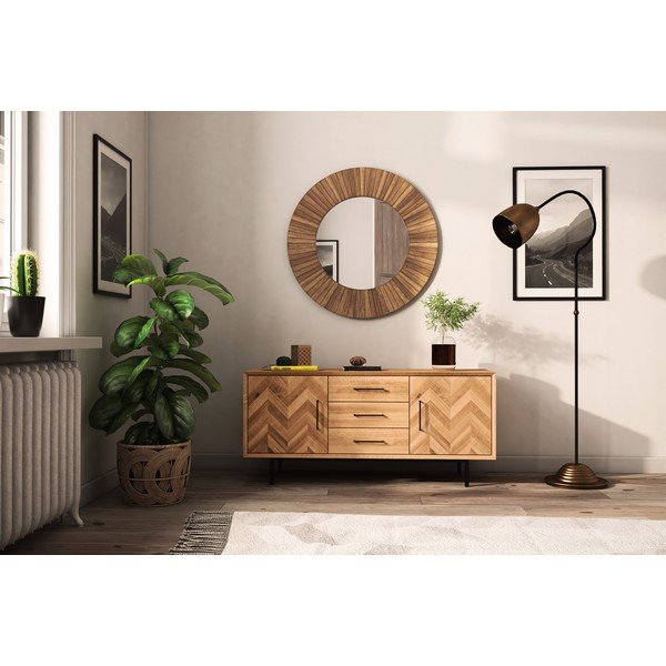 Madal kapp tammepuidust naturaalset värvi 144x65 cm Abies - The Beds-image-4