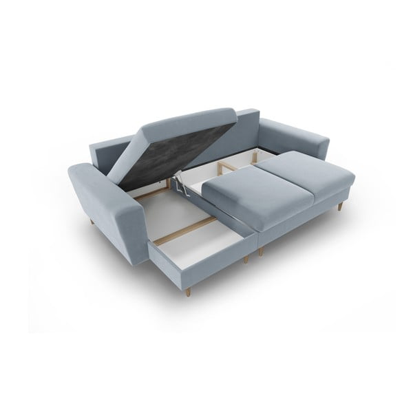 Helesinine sametist panipaigaga nurgadiivanvoodi Kyoto - Cosmopolitan Design-image-3