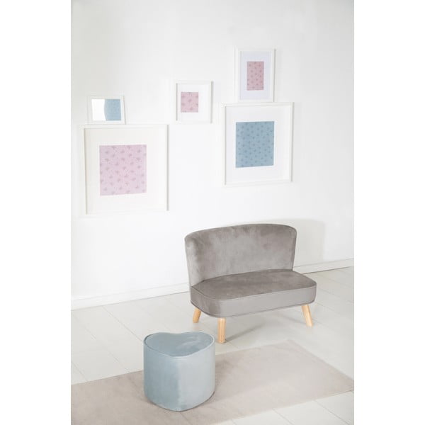 Helehall sametist laste diivan 70 cm Lil Sofa - Roba-image-2