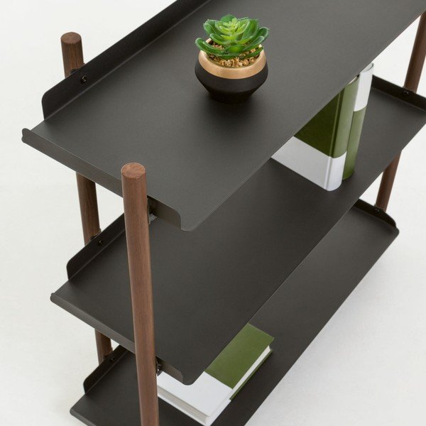 Malý černý policový díl Kave Home Magal-image-1