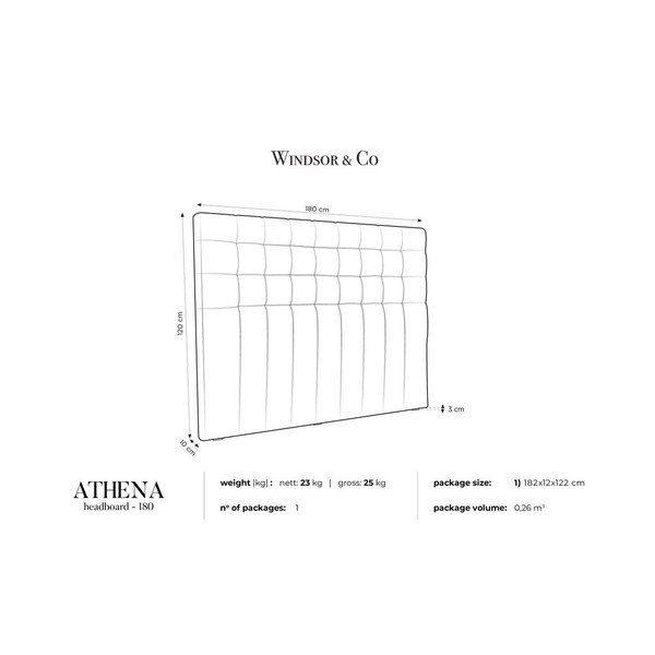 Lahvově zelené čelo postele se sametovým potahem Windsor & Co Sofas Athena, 180 x 120 cm-image-4