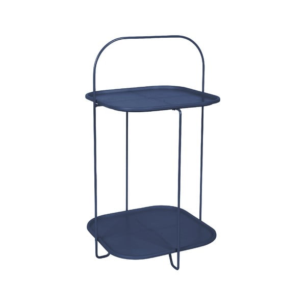 Tmavě modrý odkládací stolek Leitmotiv Trays