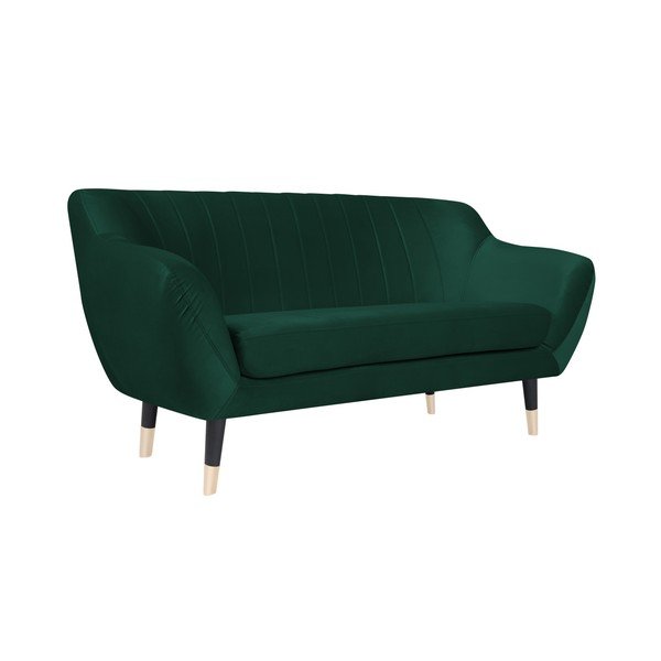Zelená pohovka s černými nohami Mazzini Sofas Benito, 158 cm-image-2