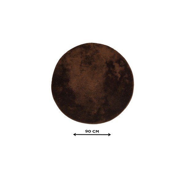 Tumepruun vannitoamatt ø 90 cm Havai - Foutastic-image-4