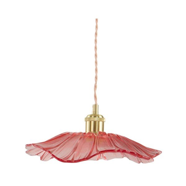 Punane/kuldne klaasist ripplamp ø 30 cm Nugget - Jotex