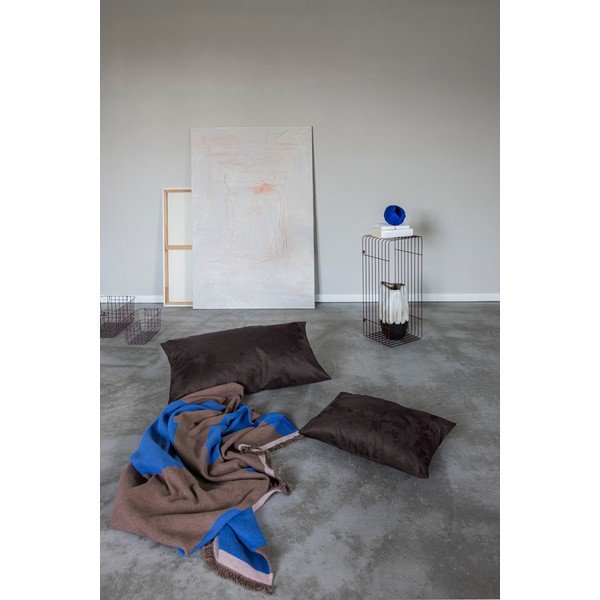 Burgundiapunane/sinine taaskasutatud puuvillast televiisoritekk 130x175 cm Studio - Mette Ditmer Denmark-image-3