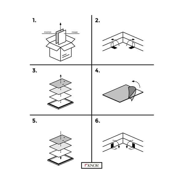 Plakatite komplekt raamides, 6 tk 32x32 cm -image-3