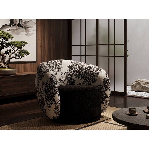 Mustvalge tugitool Oriental Style - Mauro Ferretti-image-1