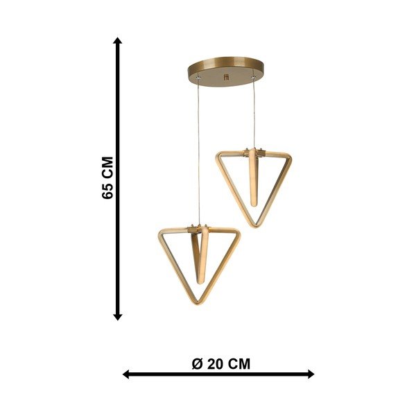Pronksivärvi metallist LED rippvalgusti ø 20 cm Baris - Squid Lighting-image-4