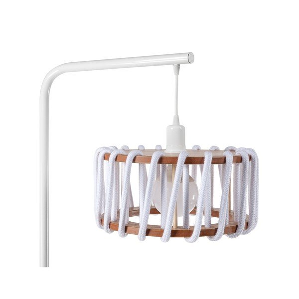 Stojací lampa s bílou konstrukcí a malým bílým stínidlem EMKO Macaron-image-2