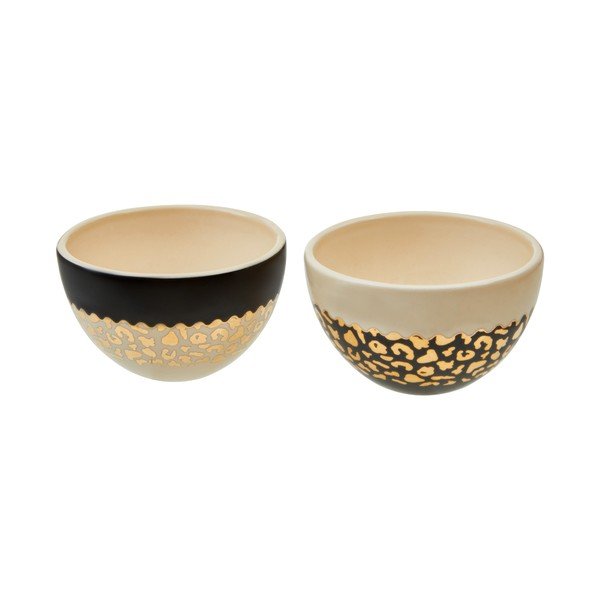 Kreem-kuldsed kivikeraamikast kausid 2tk, 180 ml London - Premier Housewares-image-3